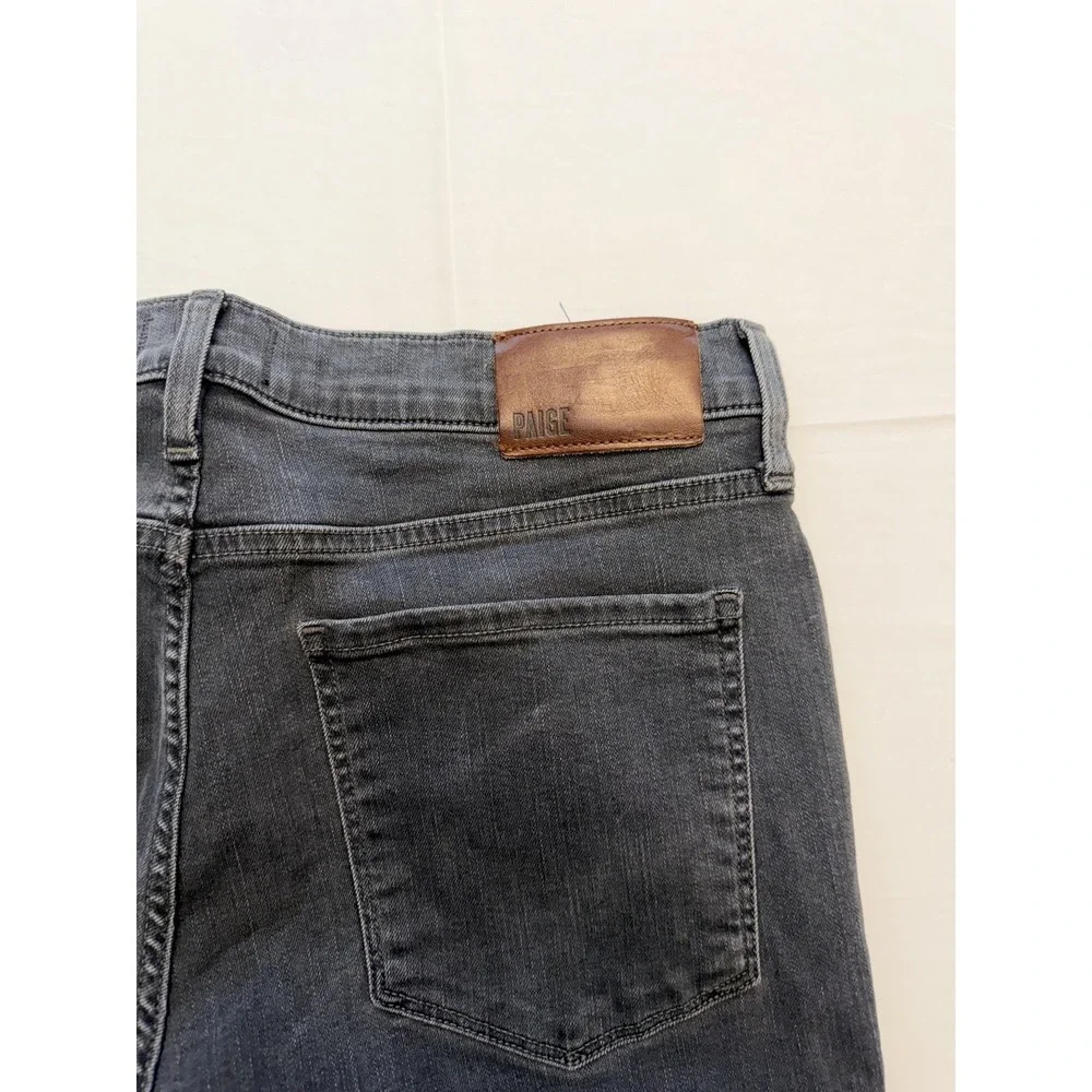 Paige Jeans Mens 32x31 Gray Charcoal Wash Slim‎ Straight Fit Stretch Denim Pants